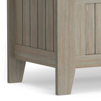 Banc de rangement d'entrée en bois massif de 122 cm