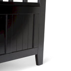 Banc de rangement d'entrée en bois massif de 122 cm