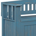 Banc de rangement d'entrée en bois massif de 122 cm