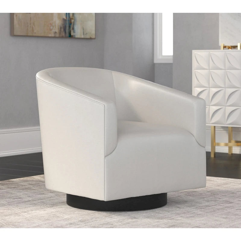 Fauteuil pivotant à piètement en bois