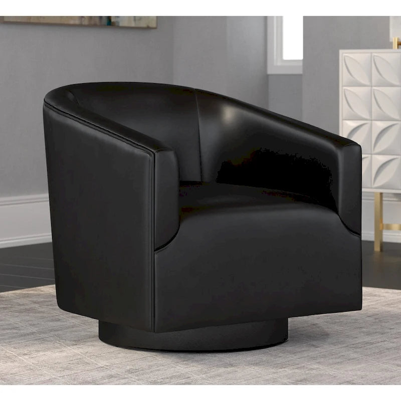 Fauteuil pivotant à piètement en bois