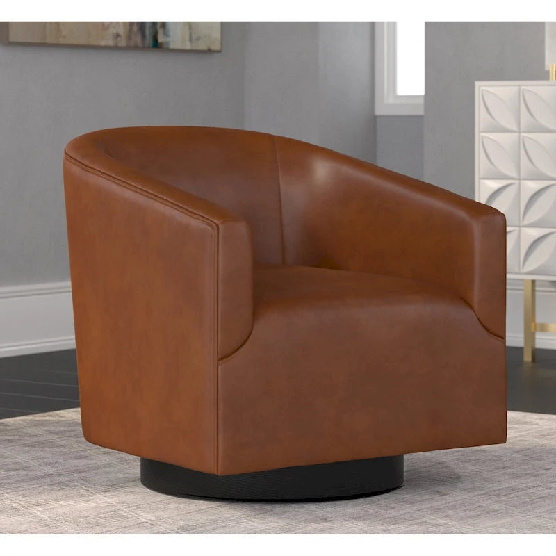 Fauteuil pivotant à piètement en bois