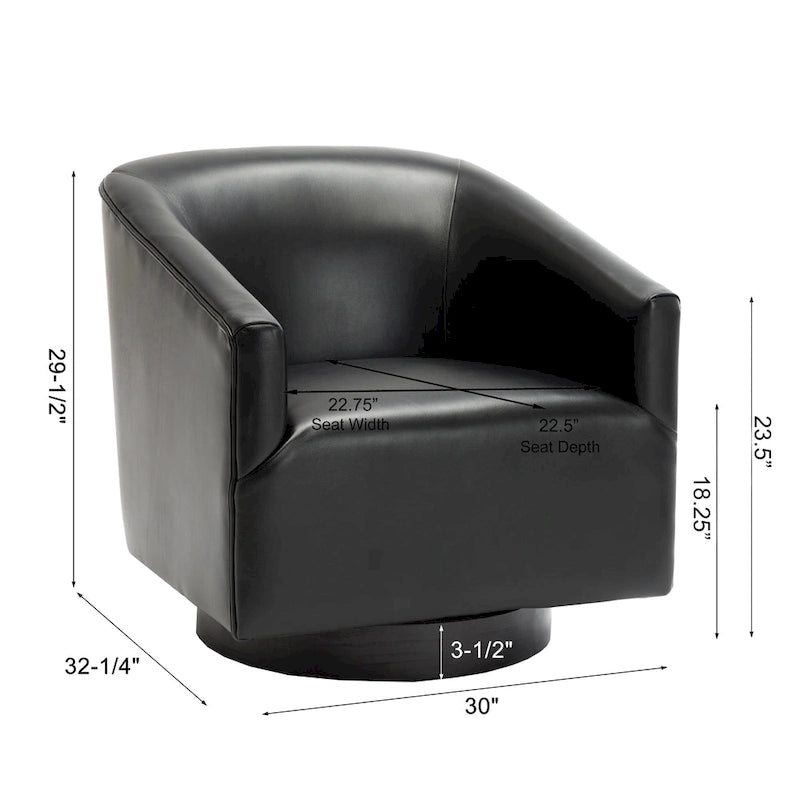 Fauteuil pivotant à piètement en bois