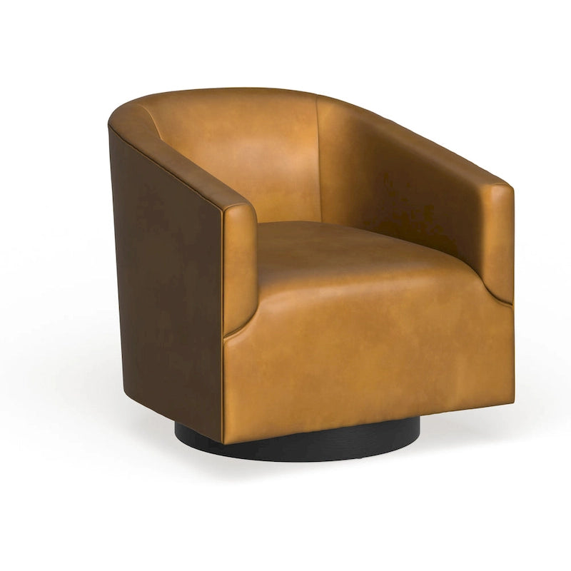 Fauteuil pivotant à piètement en bois