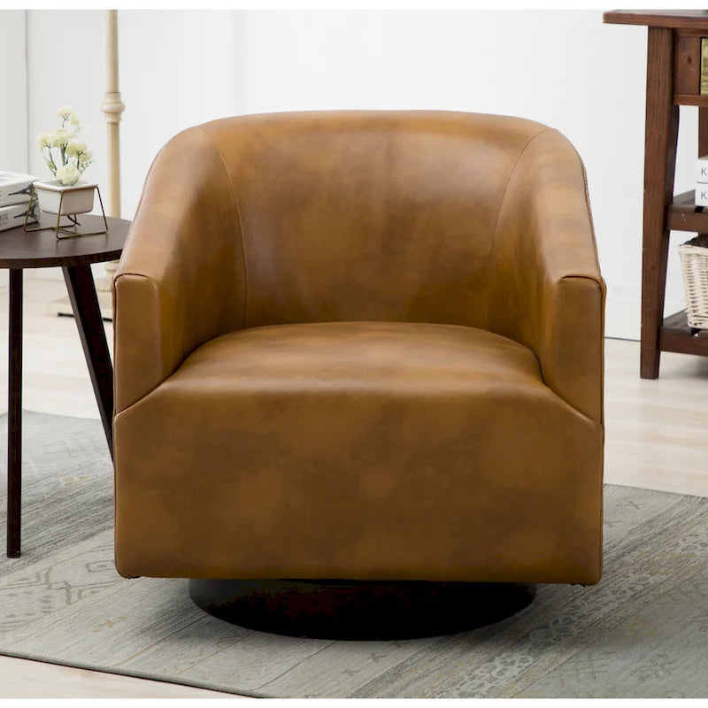 Fauteuil pivotant à piètement en bois