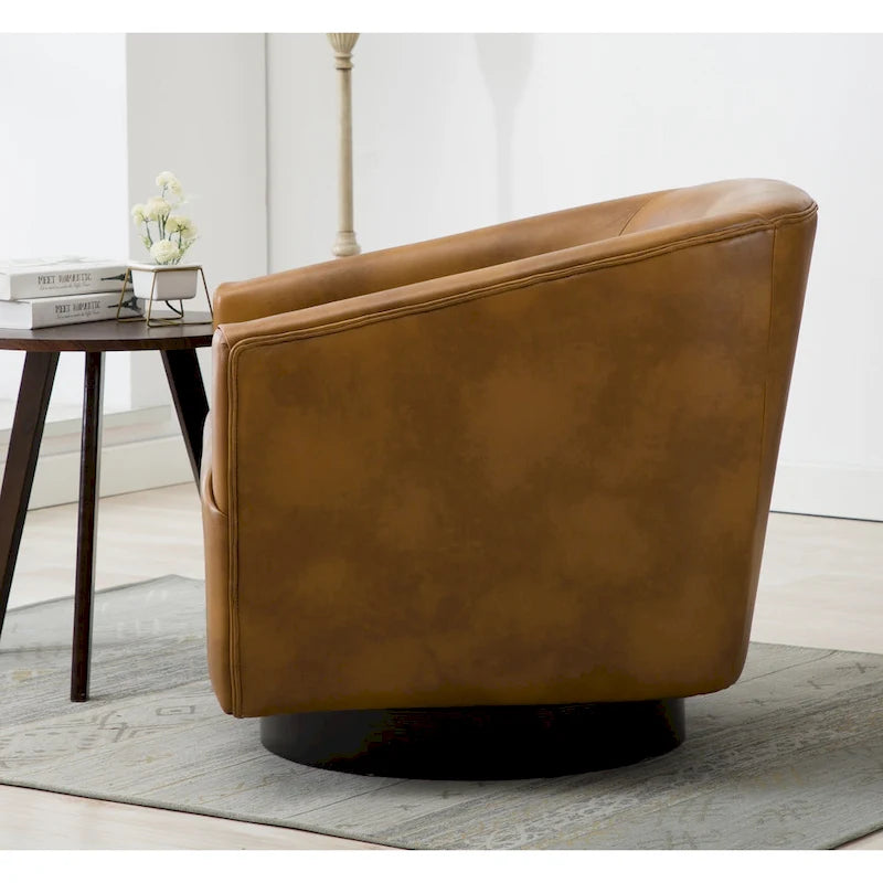 Fauteuil pivotant à piètement en bois