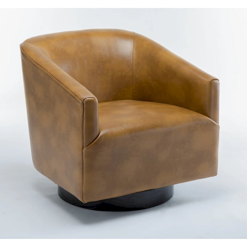 Fauteuil pivotant à piètement en bois