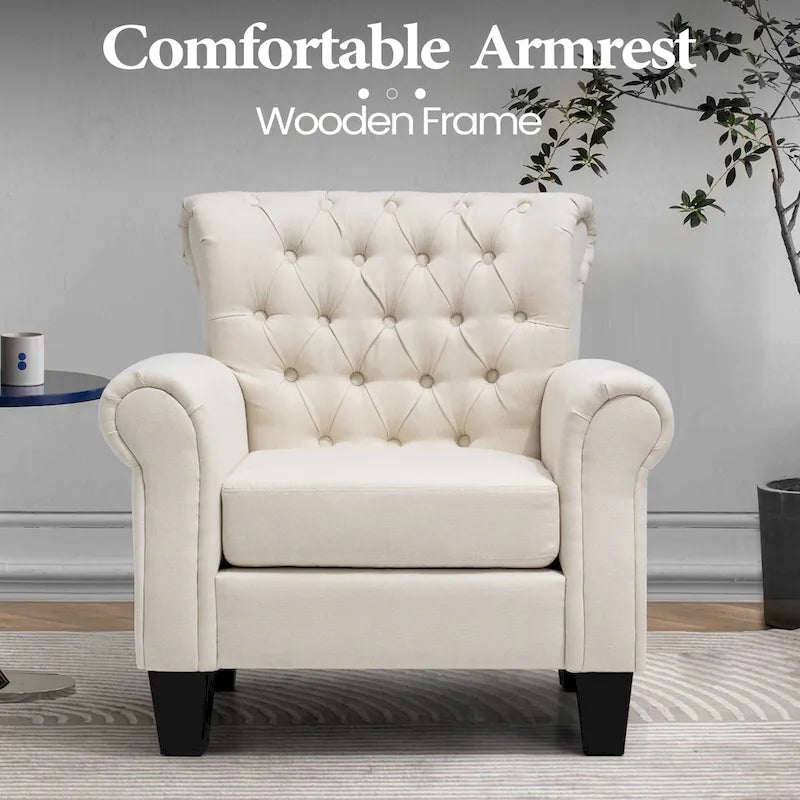 Fauteuil club Accent avec accoudoirs et siège rembourré