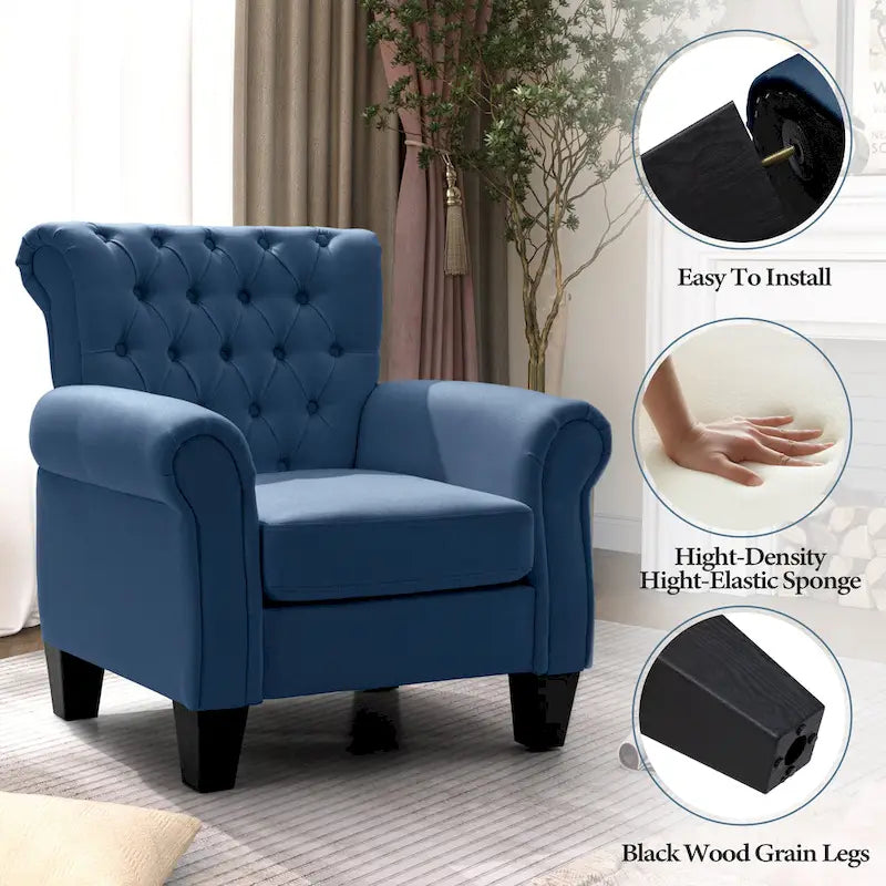 Fauteuil club Accent avec accoudoirs et siège rembourré