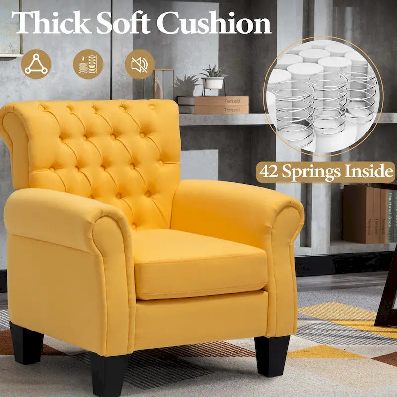 Fauteuil club Accent avec accoudoirs et siège rembourré