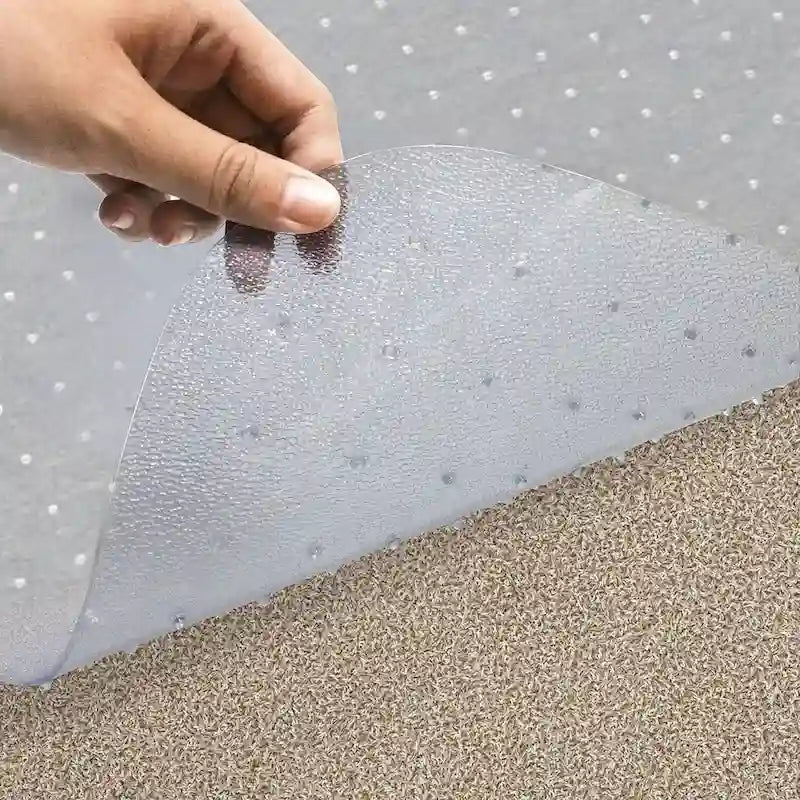 Tapis de protection de sol en PVC à picots pour chaise de bureau et moquette standard