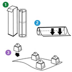 Tapis de protection de sol en PVC à picots pour chaise de bureau et moquette standard