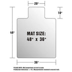 Tapis de protection de sol en PVC à picots pour chaise de bureau et moquette standard