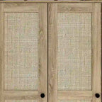 Armoire avec accents en rotin – Organiseur de vêtements spacieux et stylé