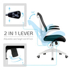 Fauteuil de bureau ergonomique en maille avec base en nylon et mécanisme d'inclinaison