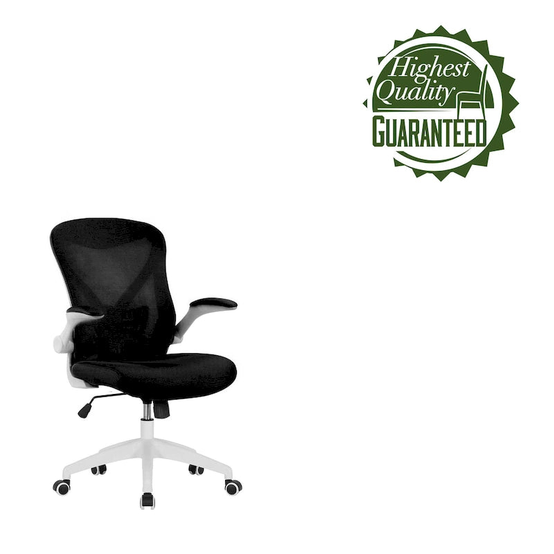 Fauteuil de bureau ergonomique en maille avec base en nylon et mécanisme d'inclinaison