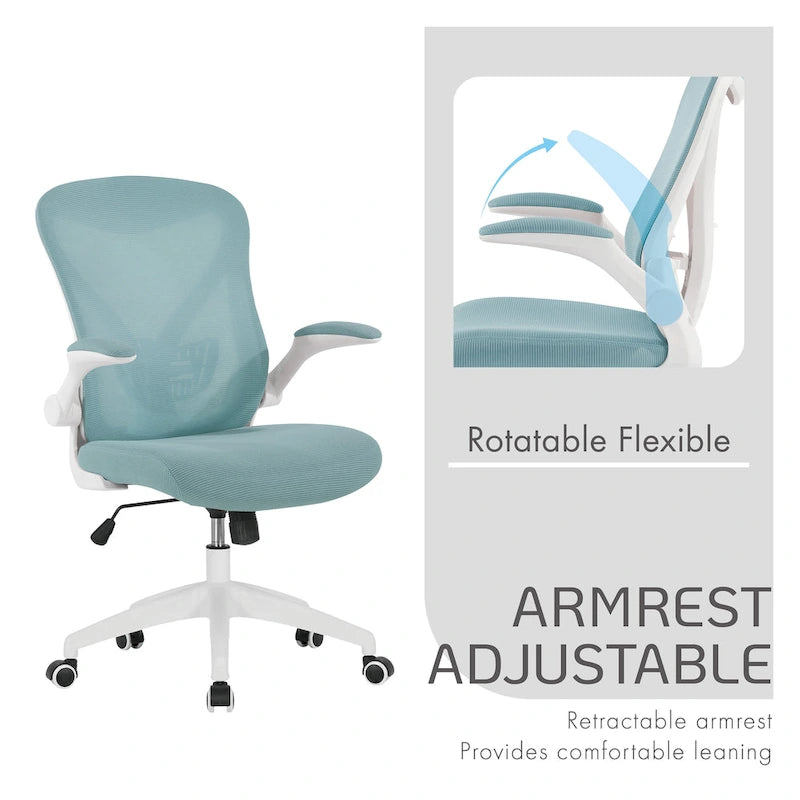 Fauteuil de bureau ergonomique en maille avec base en nylon et mécanisme d'inclinaison
