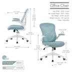 Fauteuil de bureau ergonomique en maille avec base en nylon et mécanisme d'inclinaison