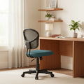 Chaise de bureau sans accoudoirs en maille bleue
