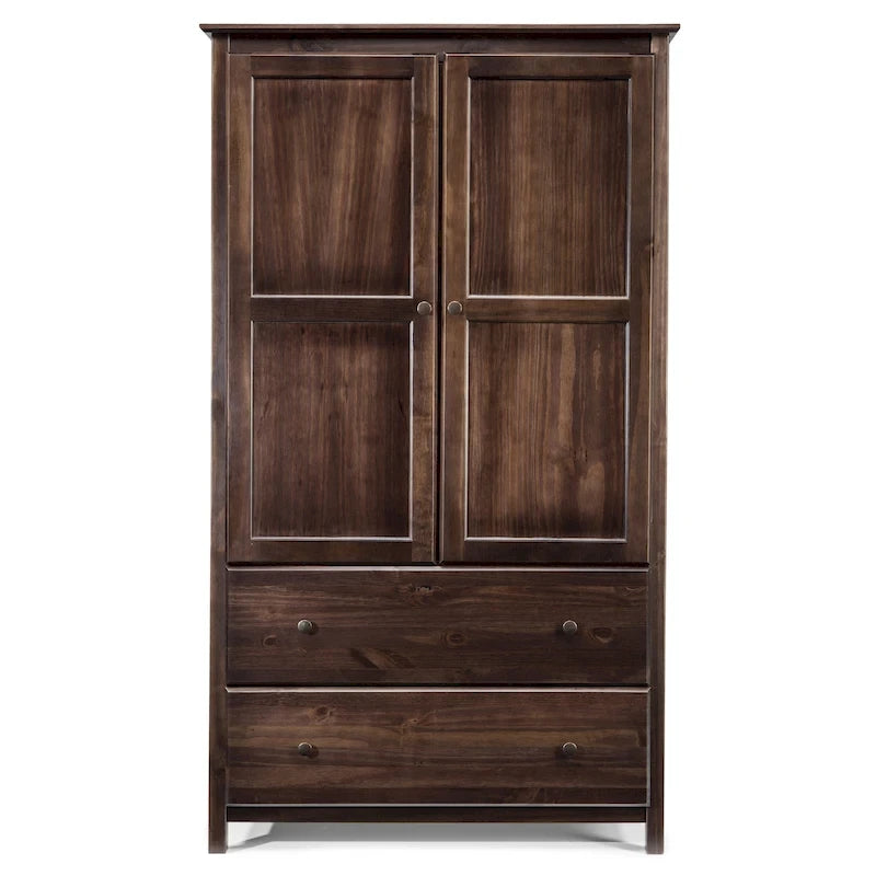 Armoire 2 portes Shaker en bois massif
