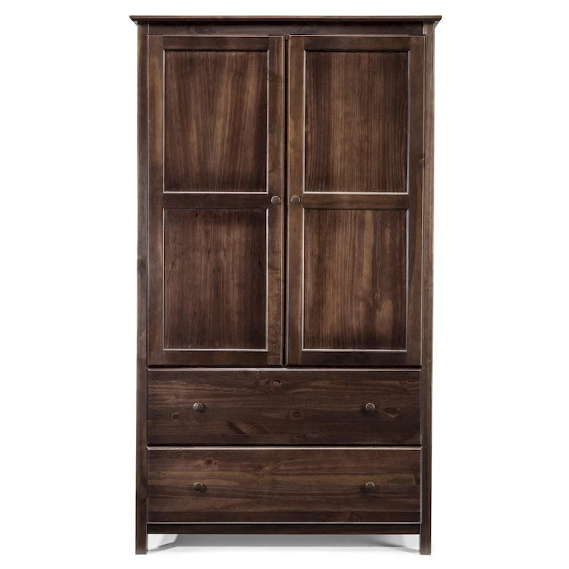 Armoire 2 portes Shaker en bois massif
