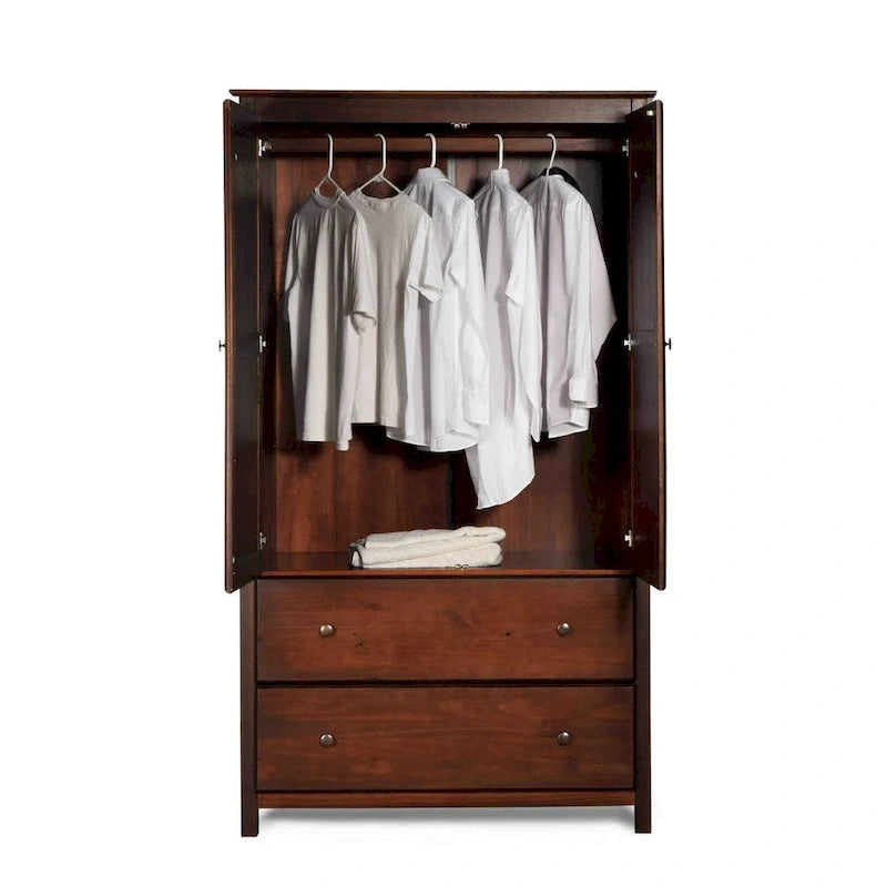 Armoire 2 portes Shaker en bois massif
