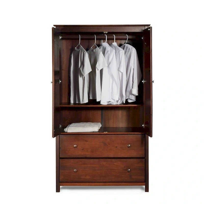Armoire 2 portes Shaker en bois massif