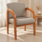 Work Smart Medium Oak Finish Wood Visitor Chair