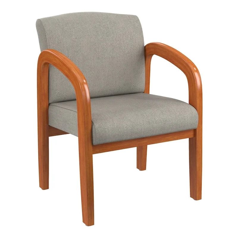 Chaise visiteur en bois finition chêne moyen