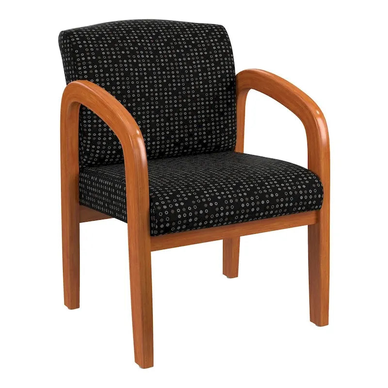 Chaise visiteur en bois finition chêne moyen