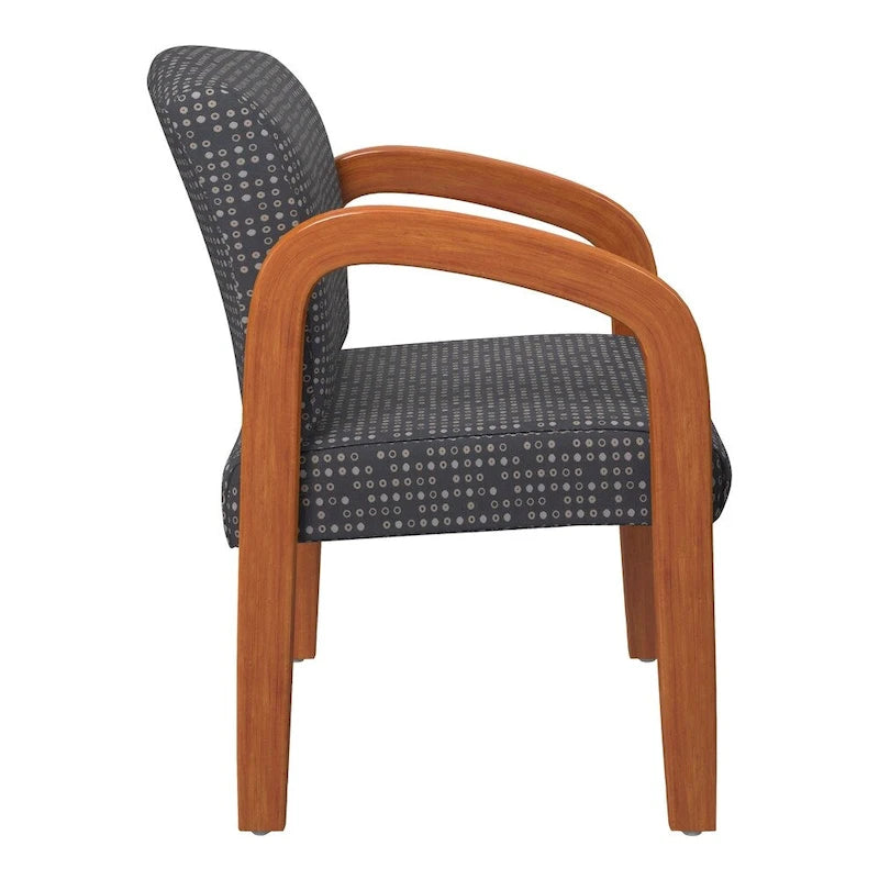 Chaise visiteur en bois finition chêne moyen