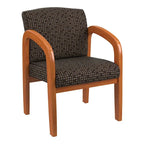 Chaise visiteur en bois finition chêne moyen