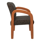 Chaise visiteur en bois finition chêne moyen