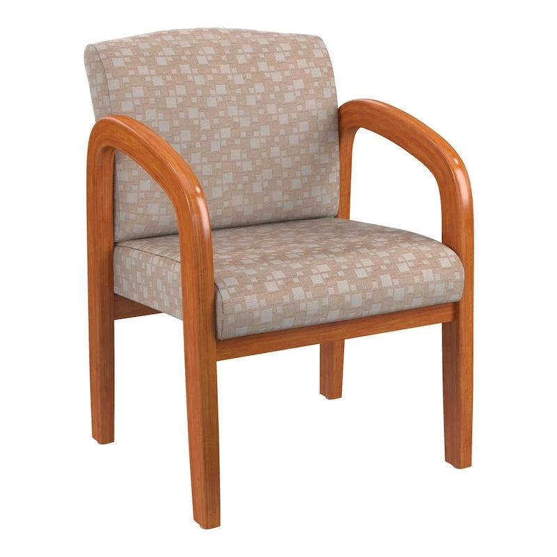 Chaise visiteur en bois finition chêne moyen