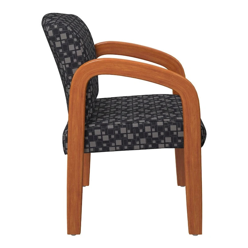 Chaise visiteur en bois finition chêne moyen
