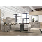 Meubles de chambre à coucher contemporains en bois gris patiné