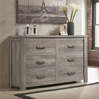Meubles de chambre à coucher contemporains en bois gris patiné