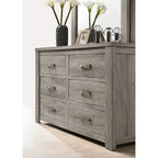 Meubles de chambre à coucher contemporains en bois gris patiné
