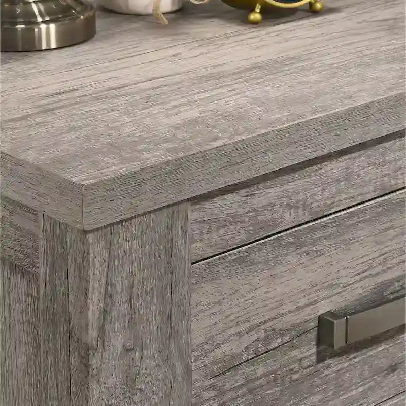 Meubles de chambre à coucher contemporains en bois gris patiné