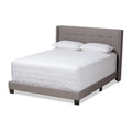 Lit capitonné contemporain en tissu