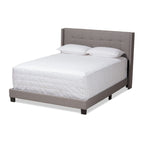 Lit capitonné contemporain en tissu