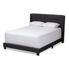 Lit capitonné contemporain en tissu