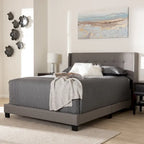 Lit capitonné contemporain en tissu