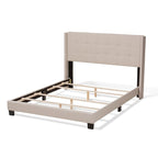 Lit capitonné contemporain en tissu