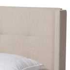 Lit capitonné contemporain en tissu