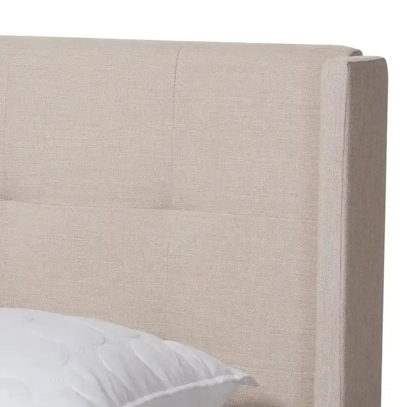 Lit capitonné contemporain en tissu