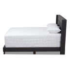 Lit capitonné contemporain en tissu