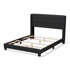 Lit capitonné contemporain en tissu