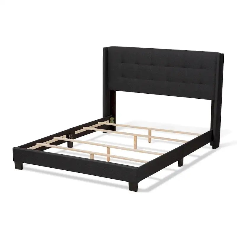 Lit capitonné contemporain en tissu