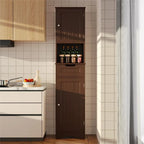 Armoire de rangement en bois massif 5 étagères 170 cm de haut pour salle de bain
